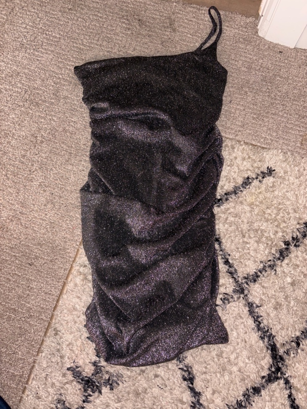 Forever 21 Black Sparkle Midi Slip Dress